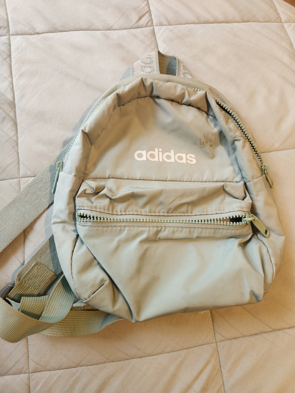 adidas Light Sage Green Mini Backpack
